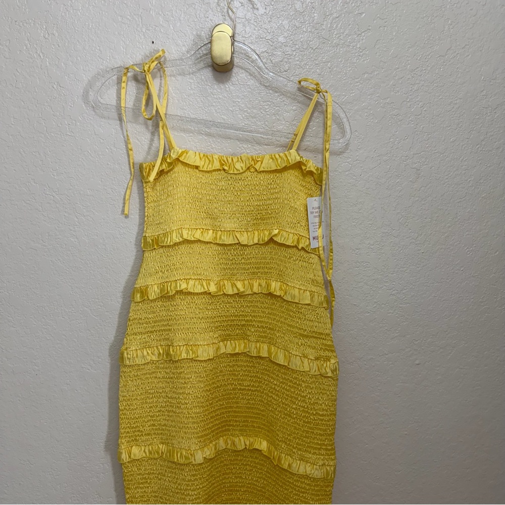 New show me your mumu Stella Smocked Dress size L - Picture 6 of 11